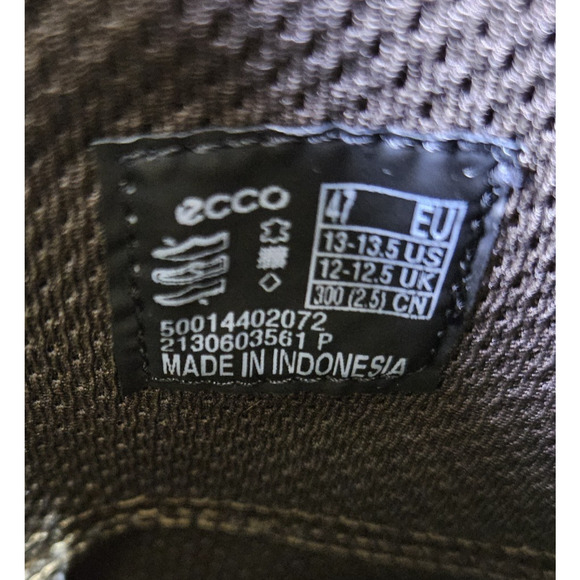 ECCO Fusion Loafer Mens 47 US13 Apron Toe Slip On Nubuck Leather Shoe Mocs Brown main image 9